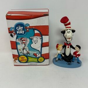 2003 DR SEUSS CAT IN THE HAT BOBBLEHEAD DOLL Movie Figurine "See The Movie" E0